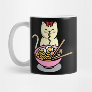 eating cat Mug